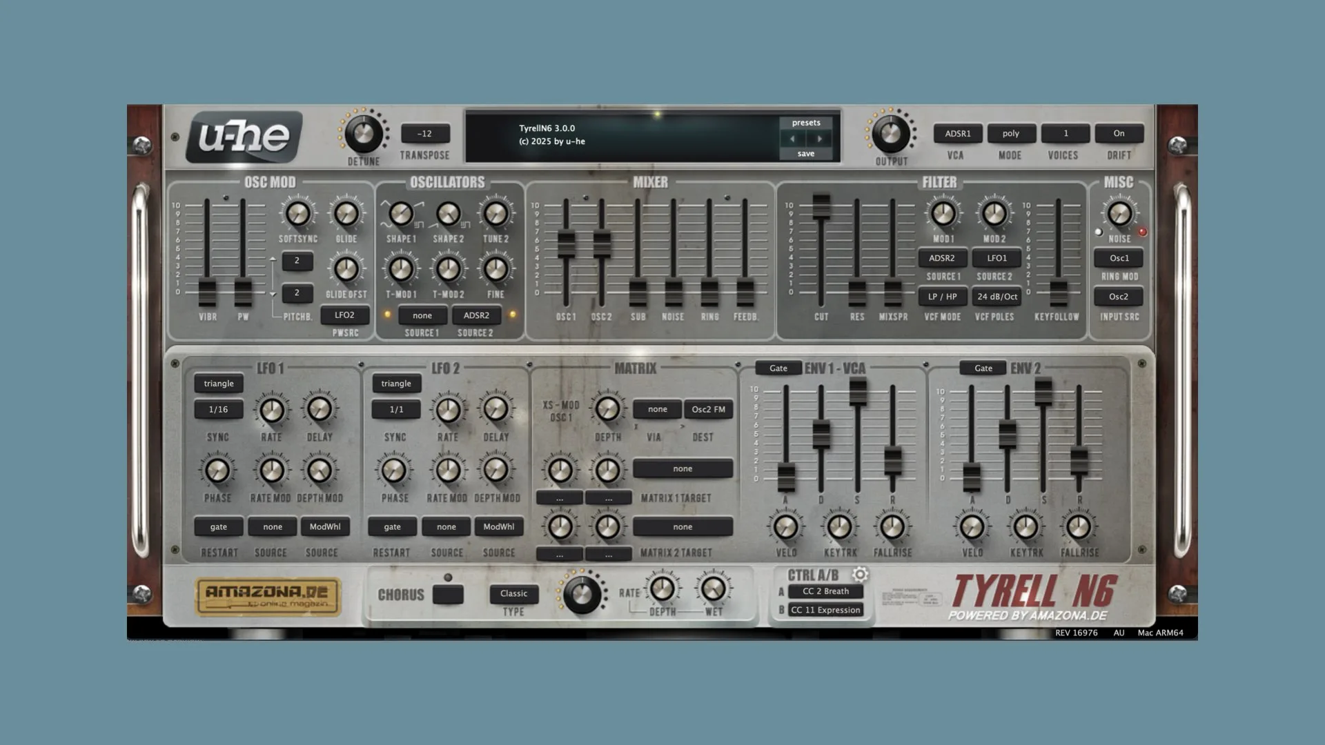 U-he-Tyrell N6 free vst plugin